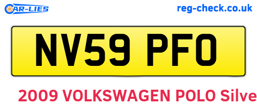 NV59PFO are the vehicle registration plates.