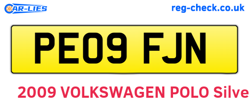 PE09FJN are the vehicle registration plates.