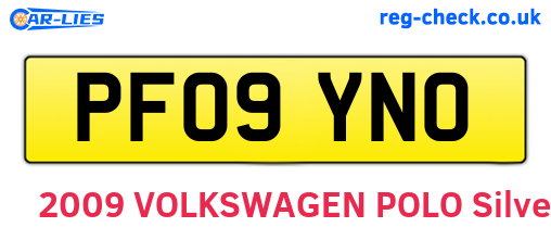 PF09YNO are the vehicle registration plates.