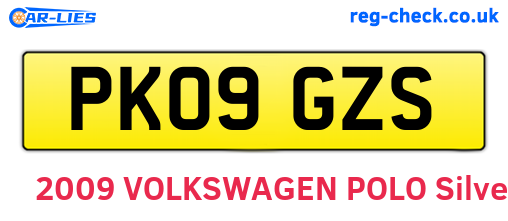 PK09GZS are the vehicle registration plates.