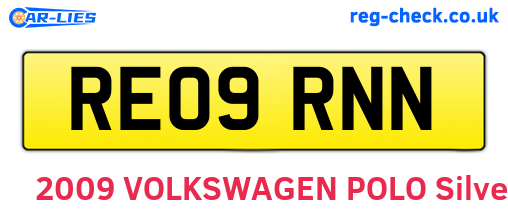 RE09RNN are the vehicle registration plates.