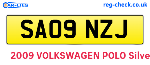SA09NZJ are the vehicle registration plates.