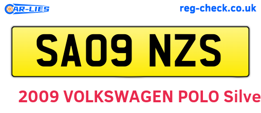 SA09NZS are the vehicle registration plates.