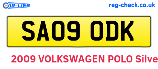 SA09ODK are the vehicle registration plates.