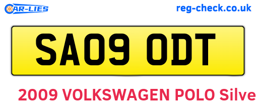 SA09ODT are the vehicle registration plates.