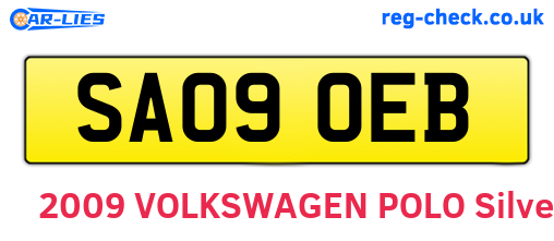 SA09OEB are the vehicle registration plates.