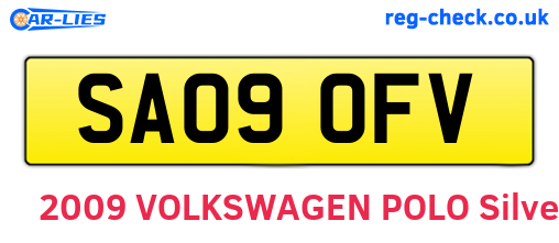 SA09OFV are the vehicle registration plates.