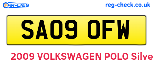 SA09OFW are the vehicle registration plates.