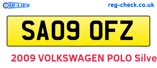 SA09OFZ are the vehicle registration plates.