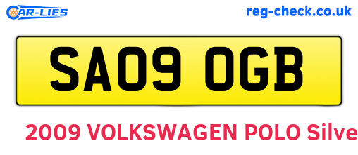 SA09OGB are the vehicle registration plates.