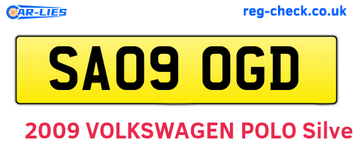 SA09OGD are the vehicle registration plates.