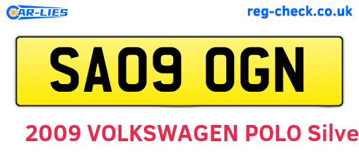 SA09OGN are the vehicle registration plates.