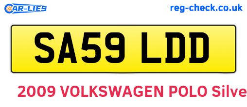 SA59LDD are the vehicle registration plates.