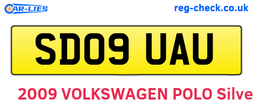 SD09UAU are the vehicle registration plates.