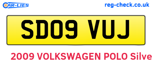 SD09VUJ are the vehicle registration plates.