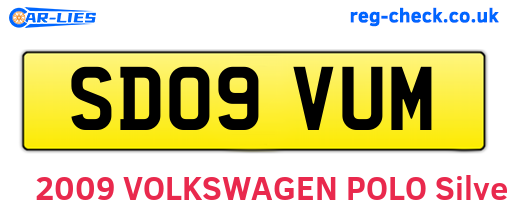 SD09VUM are the vehicle registration plates.