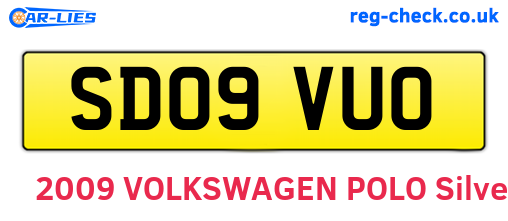 SD09VUO are the vehicle registration plates.