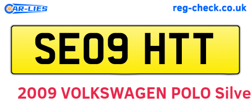SE09HTT are the vehicle registration plates.