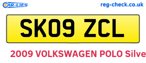 SK09ZCL are the vehicle registration plates.