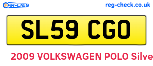 SL59CGO are the vehicle registration plates.