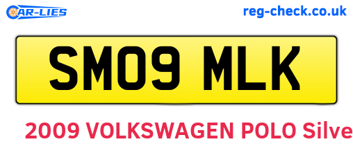 SM09MLK are the vehicle registration plates.