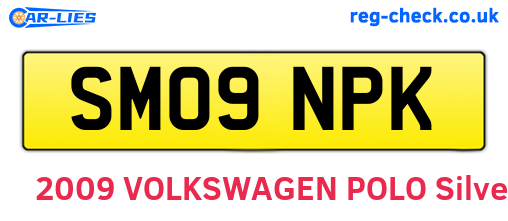 SM09NPK are the vehicle registration plates.