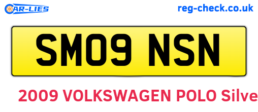 SM09NSN are the vehicle registration plates.