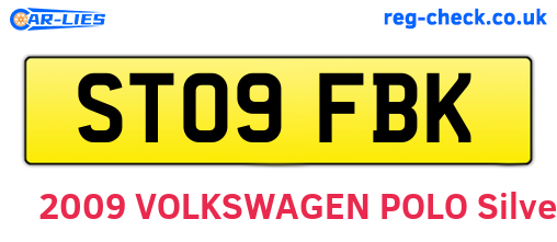 ST09FBK are the vehicle registration plates.
