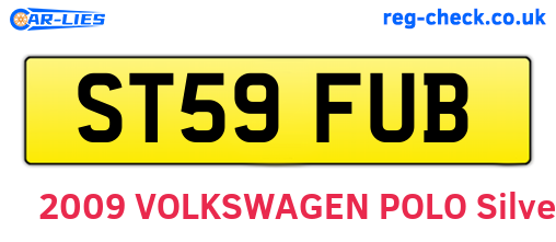 ST59FUB are the vehicle registration plates.