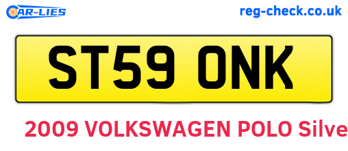 ST59ONK are the vehicle registration plates.