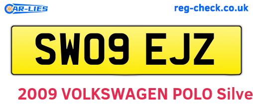 SW09EJZ are the vehicle registration plates.
