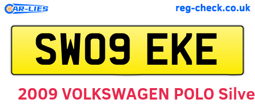 SW09EKE are the vehicle registration plates.