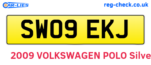 SW09EKJ are the vehicle registration plates.