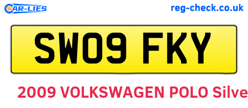 SW09FKY are the vehicle registration plates.