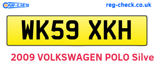 WK59XKH are the vehicle registration plates.