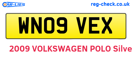 WN09VEX are the vehicle registration plates.