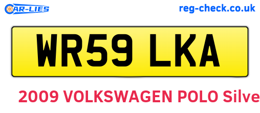 WR59LKA are the vehicle registration plates.