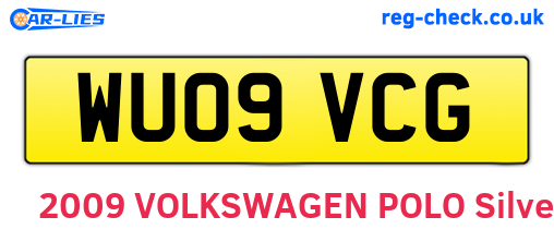 WU09VCG are the vehicle registration plates.