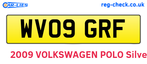 WV09GRF are the vehicle registration plates.