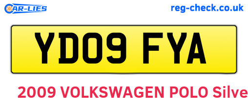 YD09FYA are the vehicle registration plates.