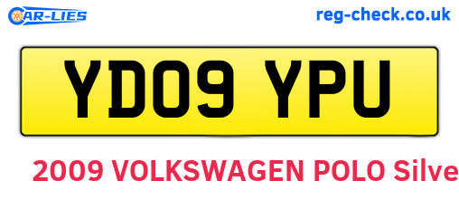 YD09YPU are the vehicle registration plates.