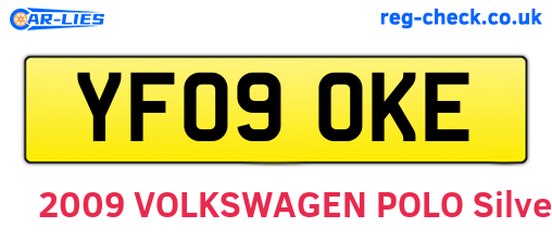 YF09OKE are the vehicle registration plates.