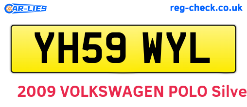 YH59WYL are the vehicle registration plates.