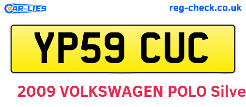 YP59CUC are the vehicle registration plates.