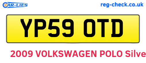 YP59OTD are the vehicle registration plates.