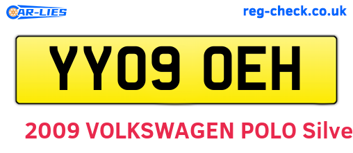 YY09OEH are the vehicle registration plates.