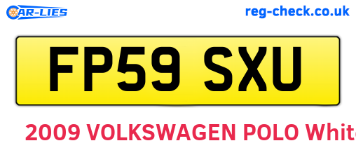 FP59SXU are the vehicle registration plates.