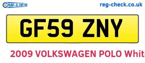 GF59ZNY are the vehicle registration plates.
