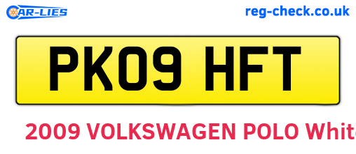 PK09HFT are the vehicle registration plates.