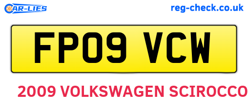 FP09VCW are the vehicle registration plates.